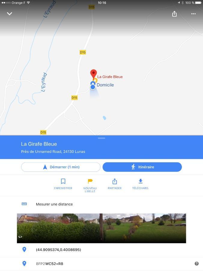 Bed and Breakfast La Girafe Bleue Lunas  Екстер'єр фото